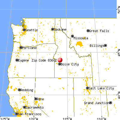 Banks, ID (83602) map from a distance