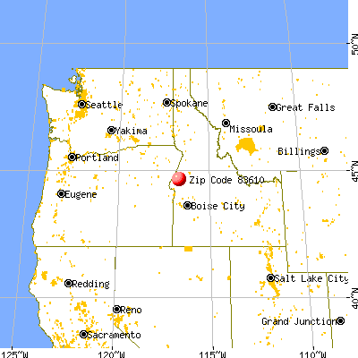 Cambridge, ID (83610) map from a distance