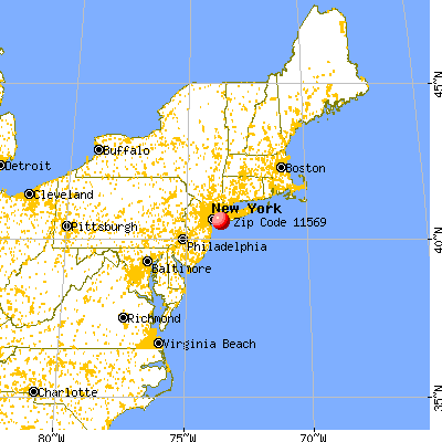 Point Lookout, NY (11569) map from a distance