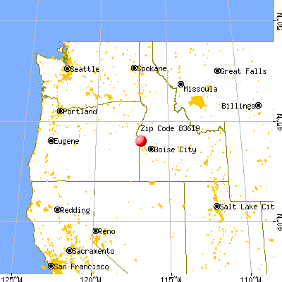 Fruitland, ID (83619) map from a distance