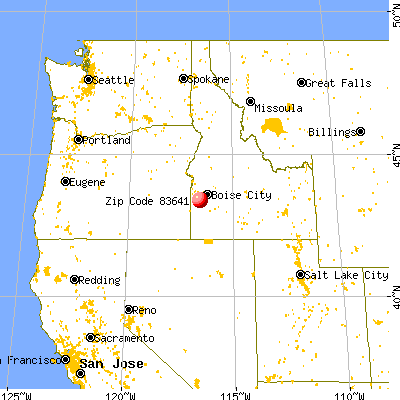 Melba, ID (83641) map from a distance