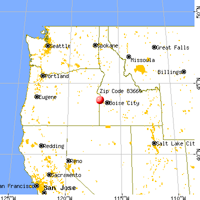 Parma, ID (83660) map from a distance