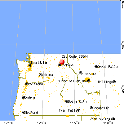 Blanchard, ID (83804) map from a distance