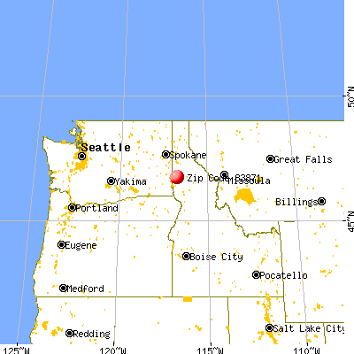 Troy, ID (83871) map from a distance