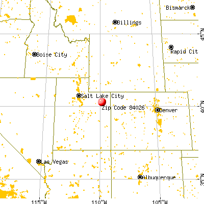 Fort Duchesne, UT (84026) map from a distance