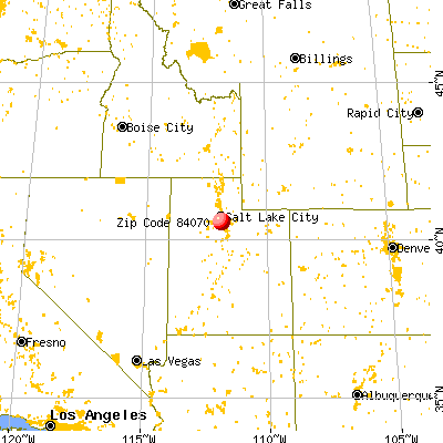 Sandy, UT (84070) map from a distance