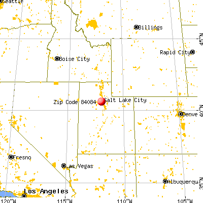 West Jordan, UT (84084) map from a distance