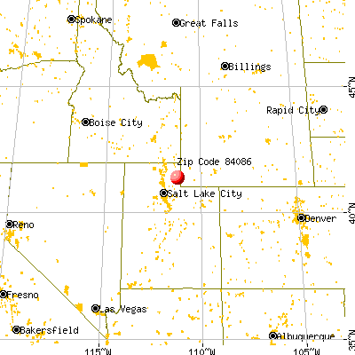 Woodruff, UT (84086) map from a distance