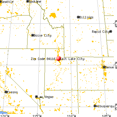 Salt Lake City, UT (84116) map from a distance
