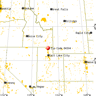 Peter, UT (84304) map from a distance