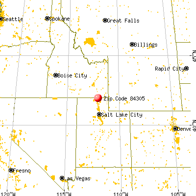 Clarkston, UT (84305) map from a distance