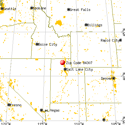 Corinne, UT (84307) map from a distance