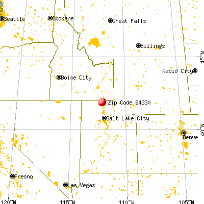 Plymouth, UT (84330) map from a distance