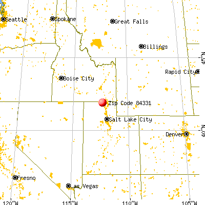 Portage, UT (84331) map from a distance