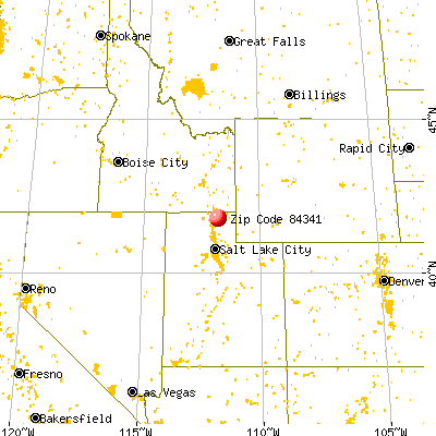 North Logan, UT (84341) map from a distance