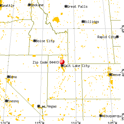 Ogden, UT (84403) map from a distance