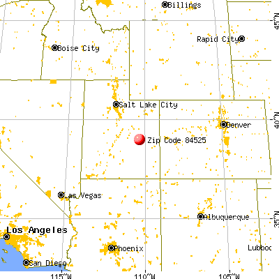 Green River, UT (84525) map from a distance