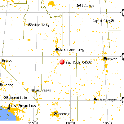 Orangeville, UT (84537) map from a distance
