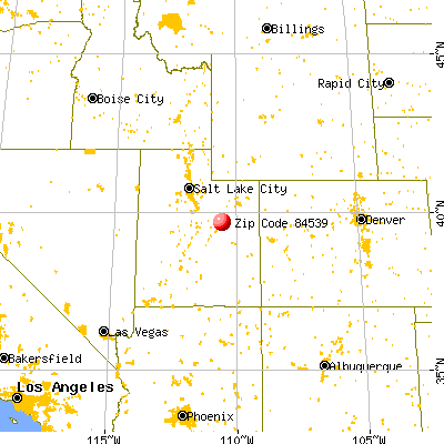Sunnyside, UT (84539) map from a distance