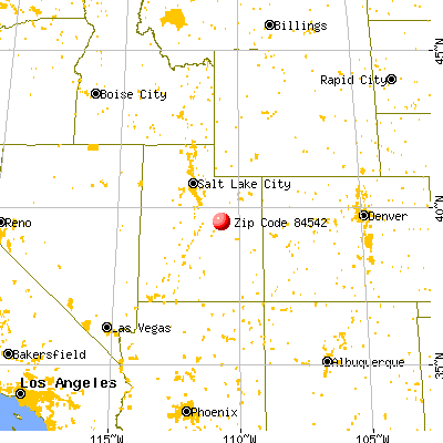 Wellington, UT (84542) map from a distance