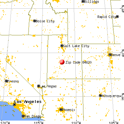 Aurora, UT (84620) map from a distance