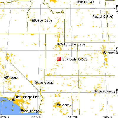 Redmond, UT (84652) map from a distance