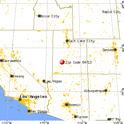 Beaver, UT (84713) map from a distance