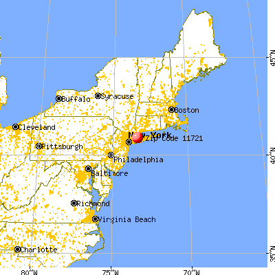 Centerport, NY (11721) map from a distance