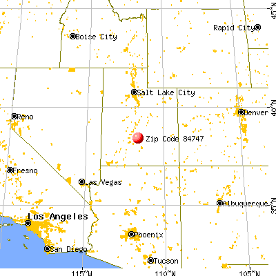 Fremont, UT (84747) map from a distance