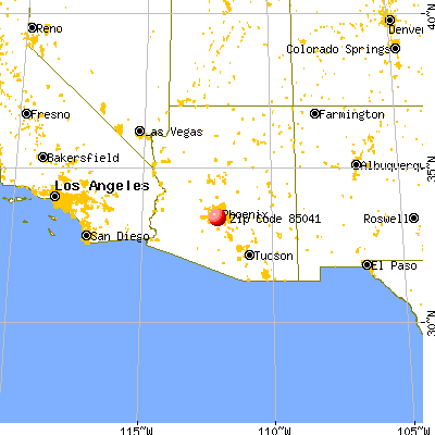 Phoenix, AZ (85041) map from a distance