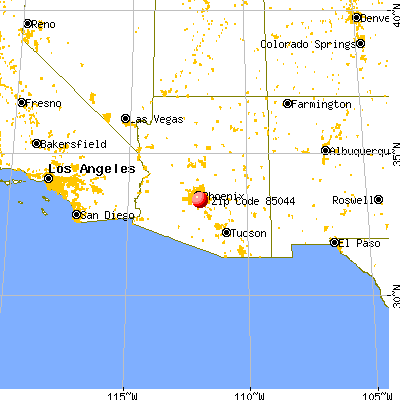 Phoenix, AZ (85044) map from a distance