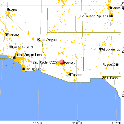 Phoenix, AZ (85254) map from a distance