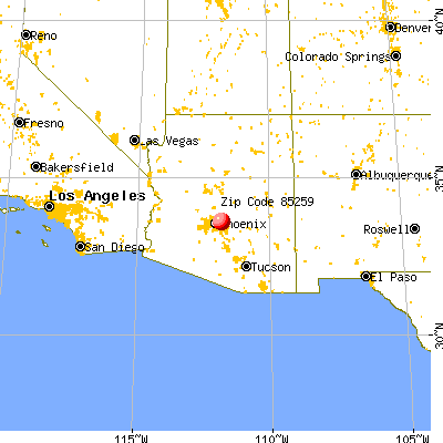 Scottsdale, AZ (85259) map from a distance