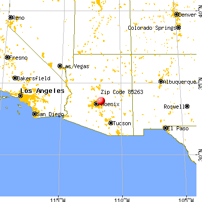 Rio Verde, AZ (85263) map from a distance