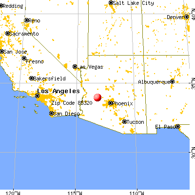 Aguila, AZ (85320) map from a distance