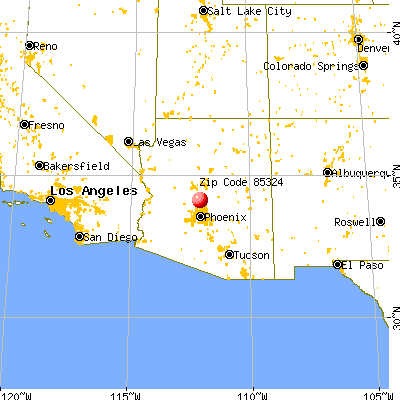 Black Canyon City, AZ (85324) map from a distance