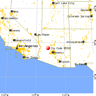 Congress, AZ (85332) map from a distance