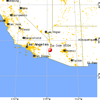 Ehrenberg, AZ (85334) map from a distance