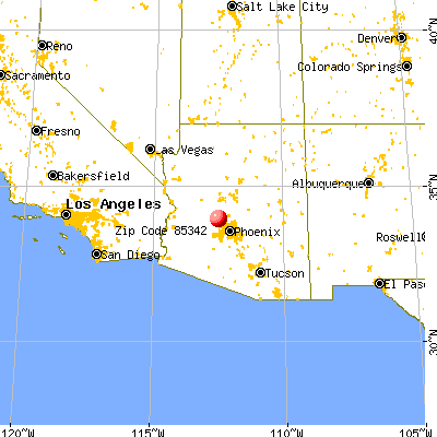 Peoria, AZ (85342) map from a distance