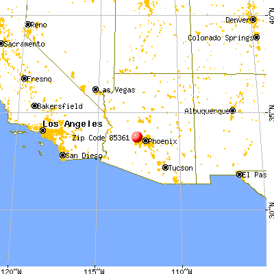 Surprise, AZ (85361) map from a distance