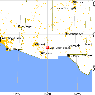 Fort Thomas, AZ (85536) map from a distance