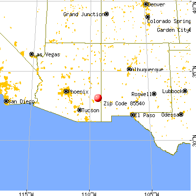 Clifton, AZ (85540) map from a distance