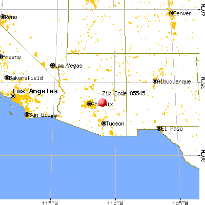 Roosevelt, AZ (85545) map from a distance