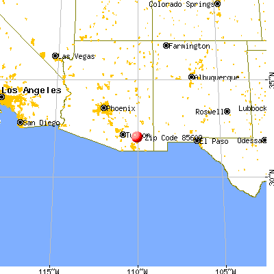 Dragoon, AZ (85609) map from a distance