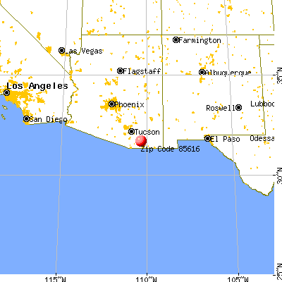 Whetstone, AZ (85616) map from a distance