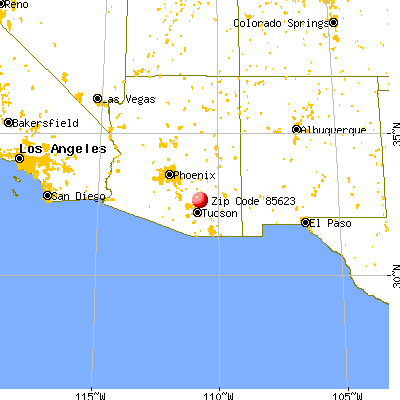 Oracle, AZ (85623) map from a distance