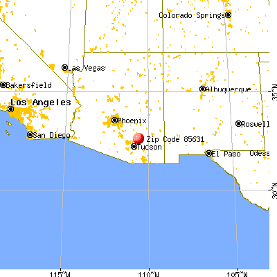 San Manuel, AZ (85631) map from a distance