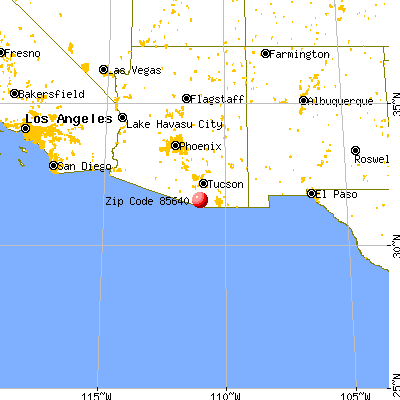 Tumacacori-Carmen, AZ (85640) map from a distance