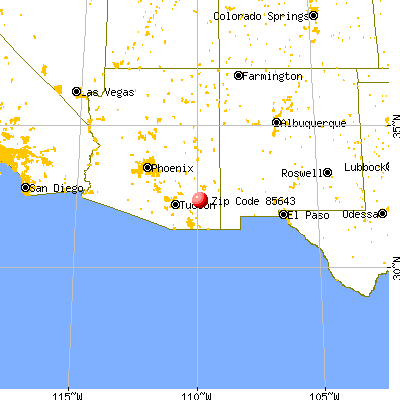 Willcox, AZ (85643) map from a distance