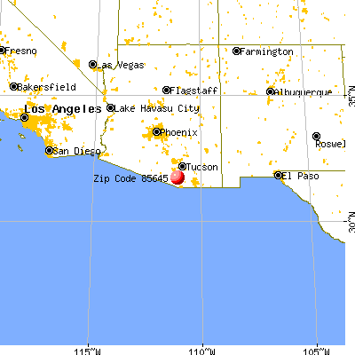 Elephant Head, AZ (85645) map from a distance